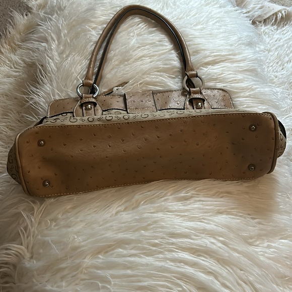 Crocodile Textured Leather Guess Monogram Shoulderbag - Picture 3 of 9